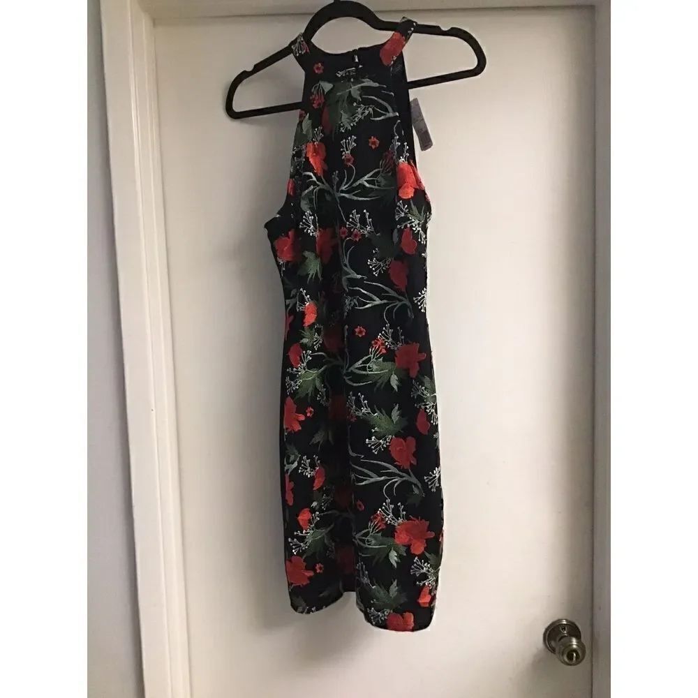NWT~Gorgeous New Colorful Floral Embroidered Midi Dress Sz Large